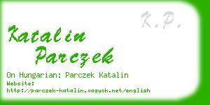 katalin parczek business card